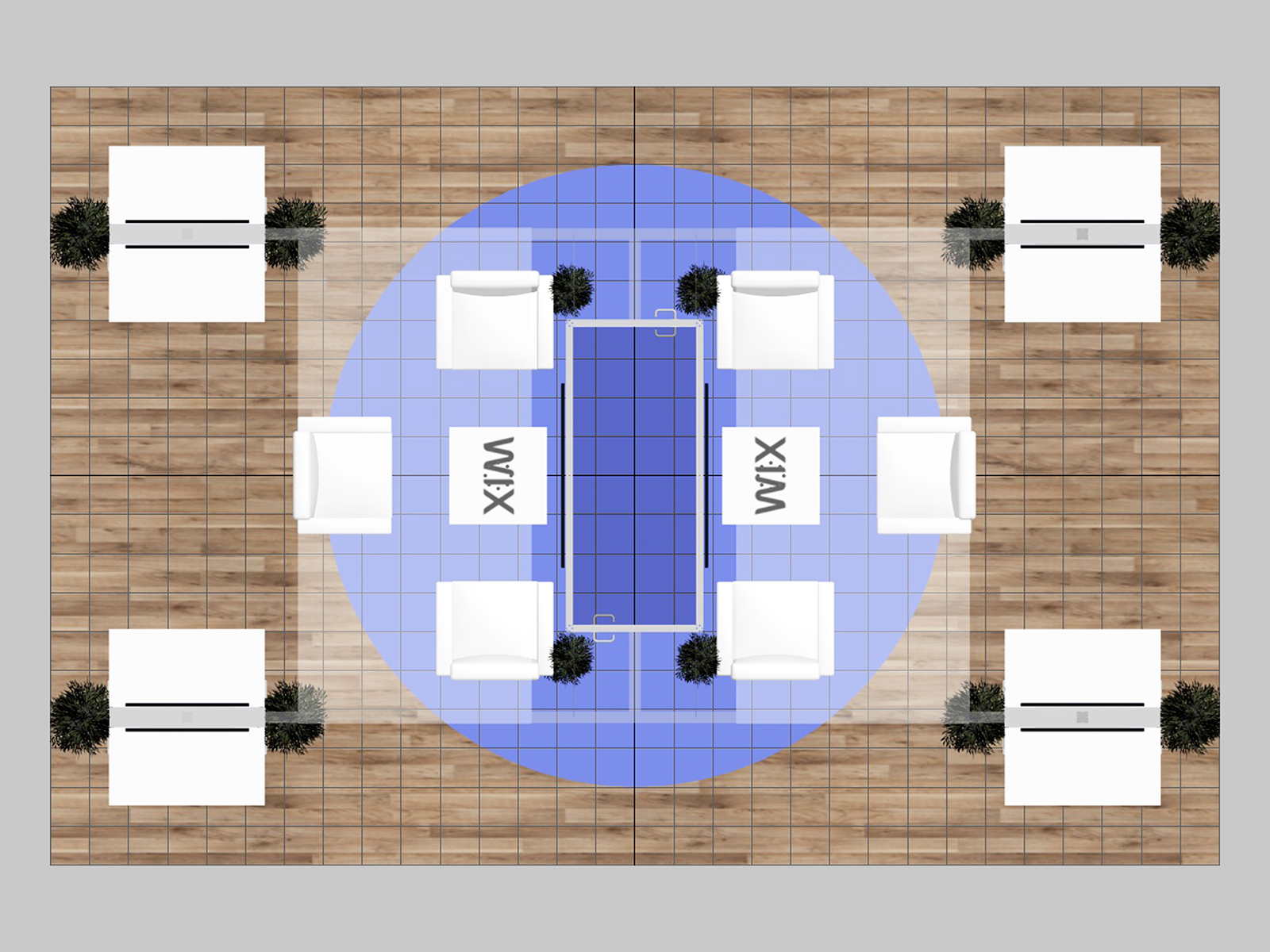 RE-9200 Island Rental Trade Show Exhibit -- Plan View